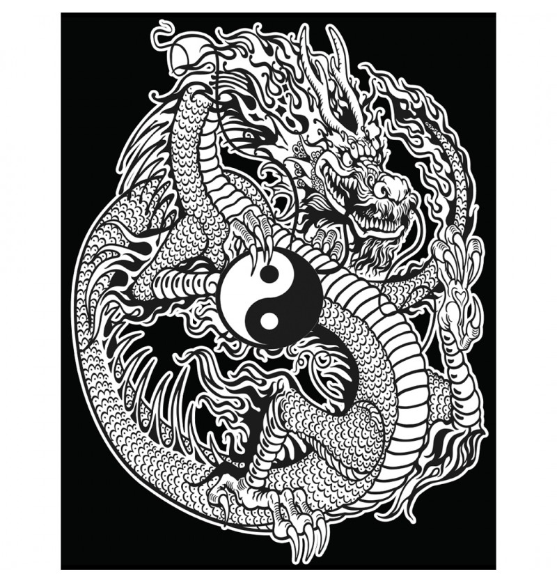 Cuadro Dragon Ying Yang